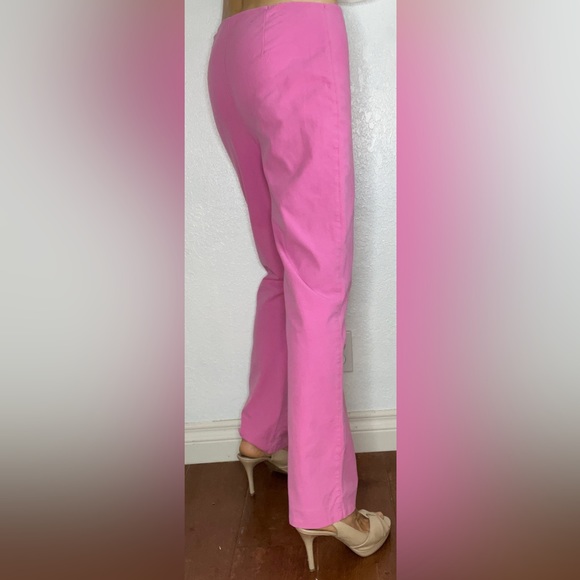 Hot Pink Straight Leg Stretch Women’s Cotton Pants (M) - Picture 7 of 9